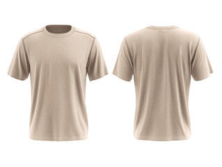 Naklejka premium Plain t shirt front and back isolated on transparent background