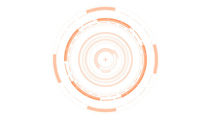 Futuristic Orange HUD Element Vector Target Crosshair Digital Interface Design © Suraj Das