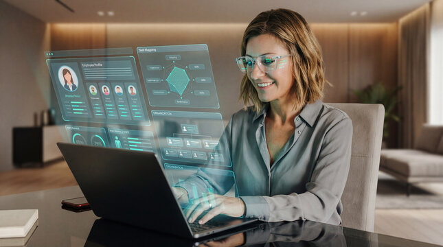 Human Resources Manager Analyzing Employee Skills