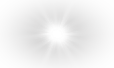 White star flashed with sparkles sun isolated on white background. Soft glow without departing rays, sunlight with lens flare effect. PNG vector light effect.