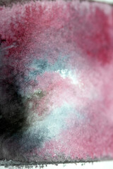 Acrylic Black and Red Ink Paint Splatters and Spots Blot on White for Background