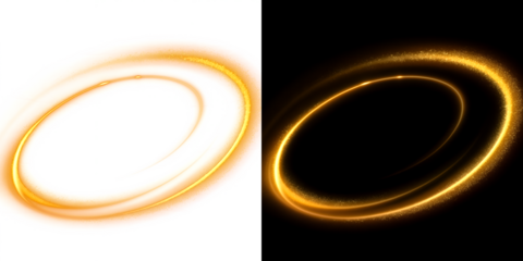 Golden rings of light