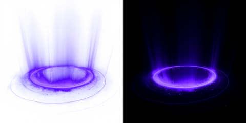 Dual holographic displays with purple rings