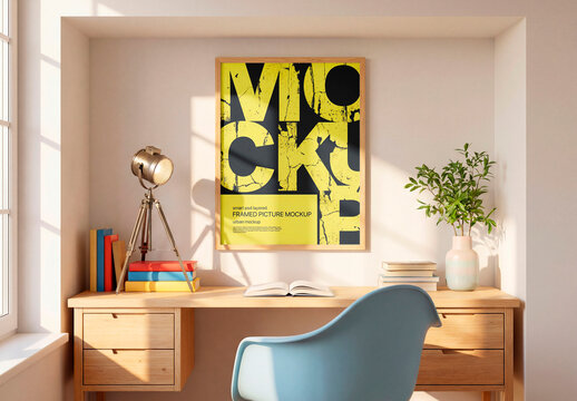 Framed Picture Mockup Workspace
