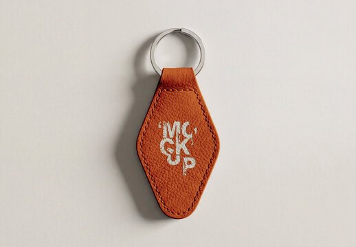 Leather Keychain Mockup