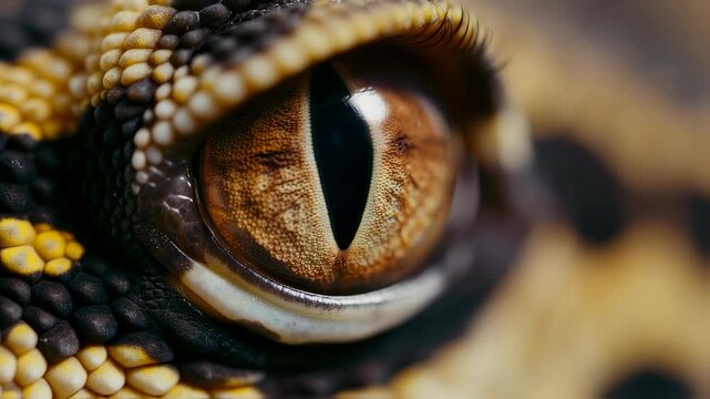Leopard Gecko Eye Macro Closeup