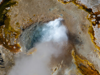 The geothermal springs in Tibet, China