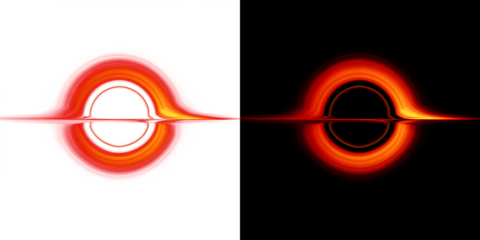 Glowing black holes with distinct halos