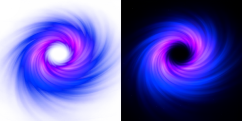 Swirling nebula spirals