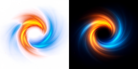 Swirling nebula spirals