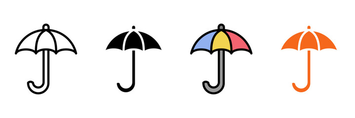 Icon Set Multiple Style Collection. Shield, Lock, Firewall, Safe, Badge, Guard, Fortress, Armor, Umbrella, Hand, Eye, Fingerprint, Lockbox, Vault, Safety Vest, Security Camera, Barrier, Medical Shield