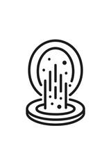 Liquid material pouring into a circular mold representing industrial casting process