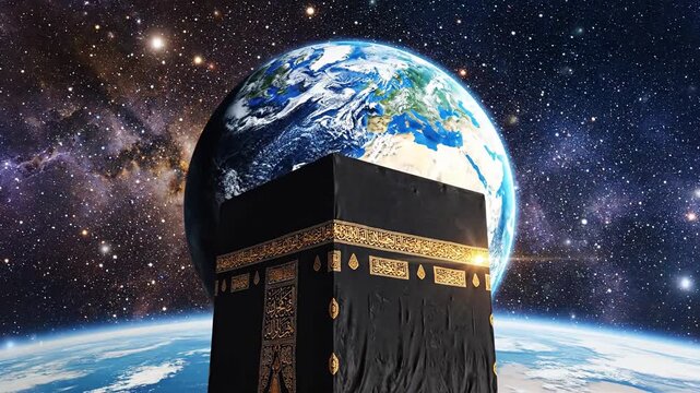 The Kaaba in Space - A Symbolic Representation of Faith and Universe.