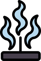 incense sticks burning three sticks with smoke.