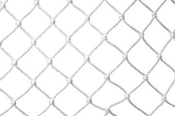white football soccer net isolated on white or transparent png