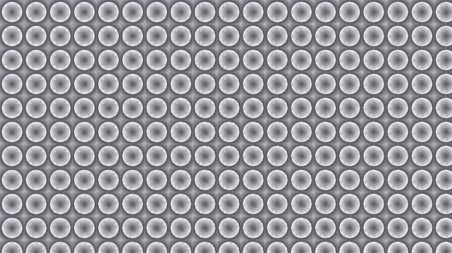 Abstract seamless pattern with a multitude of small light-colored circles on a dark background creating a mesmerizing visual effect.