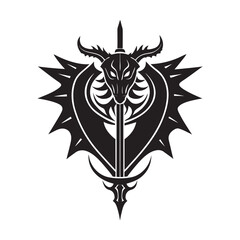 Fototapeta premium Nightaltar Dragon Dark Ritual Mark