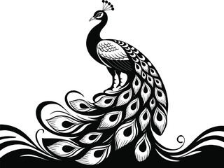 Fototapeta premium peacock svg
