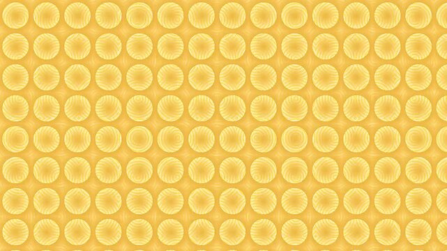 Abstract Golden Honeycomb Pattern Background Loop Seamless Geometric Design.