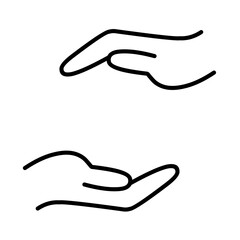 Fototapeta premium Hand gesture icon vector