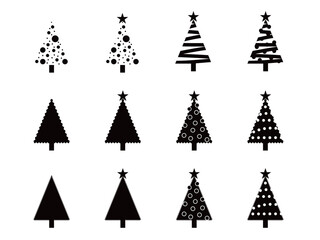 Obraz premium いろいろクリスマスツリーセット3