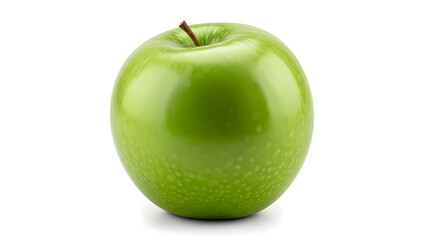 Fresh green apple on white background