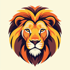 Majestic Lion Head with Detailed Mane and Intense Gaze.