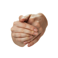 Interlocked Hands and Fingers with Transparent Background