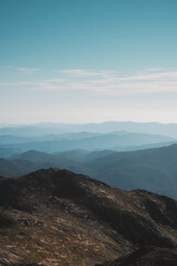 Majestic Mountain Landscape With Clear Sky and Distant Horizon View