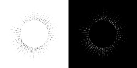 Dynamic abstract spiral sound wave rhythm lines. Circular spiral sound wave rhythm of lines. Circular futuristic abstract lines, black and white background.	