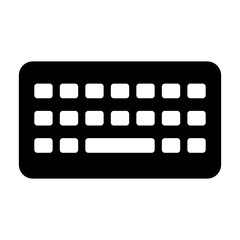 Naklejka premium An illustration of a black keyboard and computer mouse icon on a white background