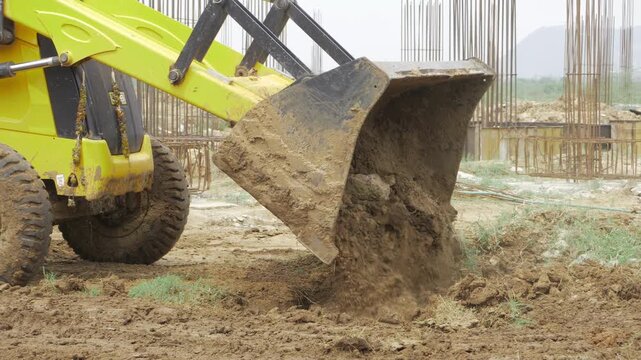 Digging for Construction - JCB Crane at Work