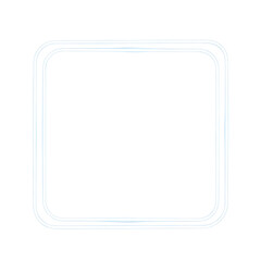 A simple, clean white square with a light blue double-line rounded border, suitable for graphic design elements.