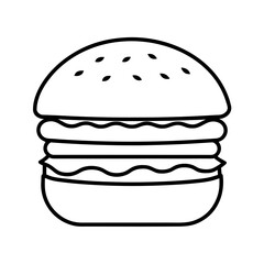 burger vector clip art for web and graphic design