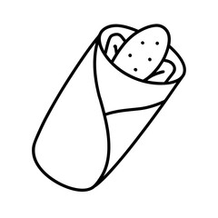 burrito vector clip art for web and graphic design