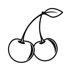 cherry pair vector clip art for web and graphic design