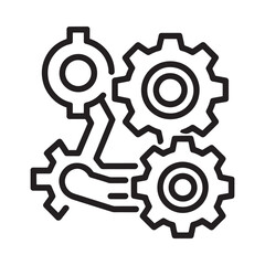 Interlocking gears and a human hand symbolizing mechanics and collaboration