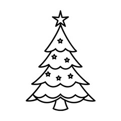 christmas tree vector clip art for web and graphic design