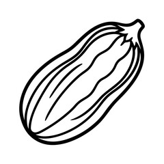 Vector Clip Art Date Fruit with Black Outline for Web and Graphic Design