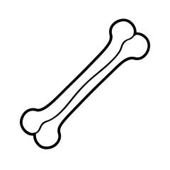 Vector Clip Art Dog Bone on White Background for Web and Graphic Design