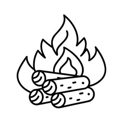 Vector Clip Art Fireplace Logs for Web and Graphic Design