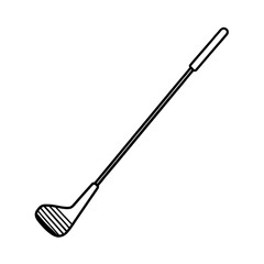Vector Clip Art Golf Club on White Background for Web and Graphic Design