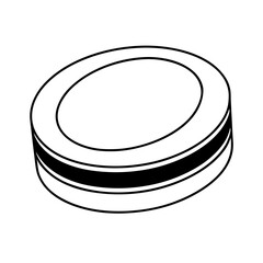 Vector Clip Art Hockey Puck on White Background for Web and Graphic Design