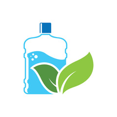 fresh mineral water gallon logo icon vector illustration element design