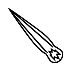 vector clip art meteor icon on white background for web and graphic design