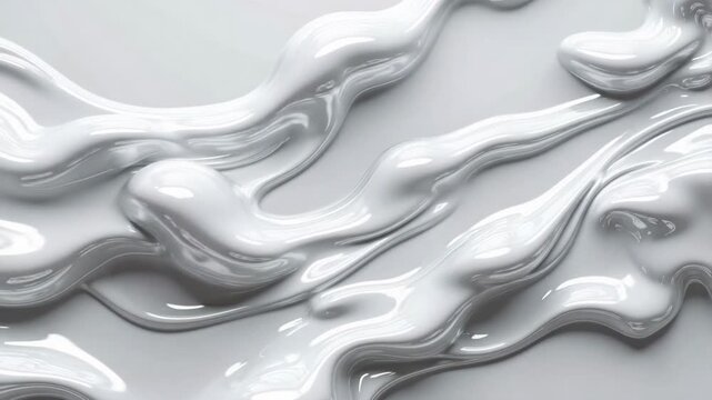 Luxury chrome texture with liquid silver metal flowing and changing shapes