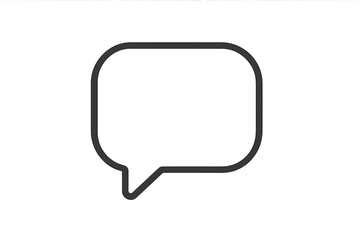 Simple outline speech bubble for chat communication and message notification interface