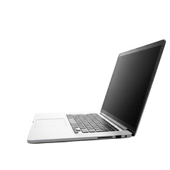 Open laptop computer isolated on transparent background