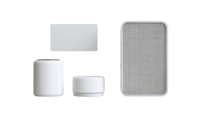 Air filter with label tag mockup space on clean isolated on a Transparent background, PNG file.