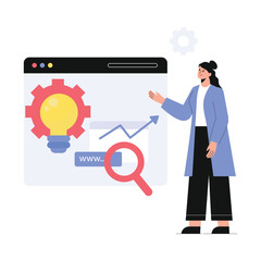 Website Optimization  Vector Flat Illustration EPS 10 File	